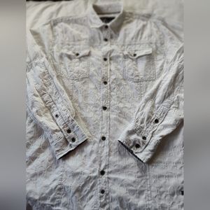 BUCKLE BLACK Men's Button Up Shirt. Size XL Athletic Fit. Long Sleeves